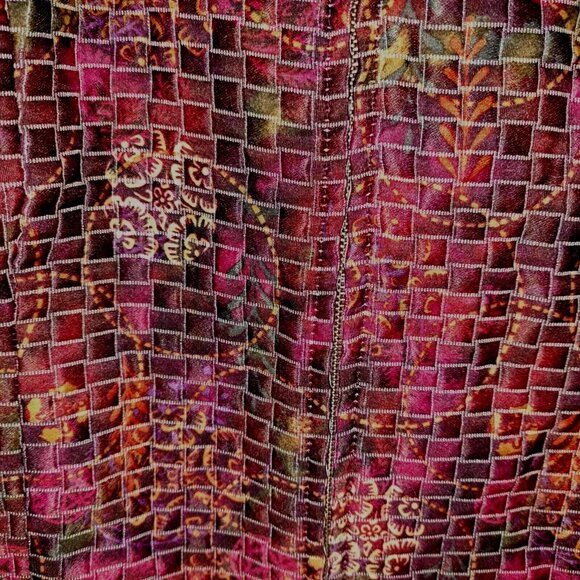 Christopher & Banks Women’s Large Petite Purple Pink Blazer  ART TO WEAR - Picture 2 of 6